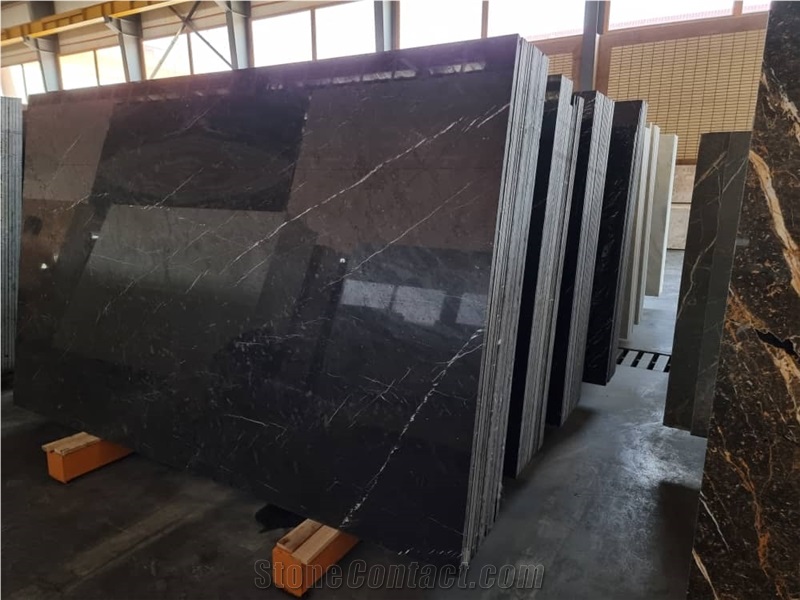 Nero Marquina Slabs, Persian Nero Marquina Marble