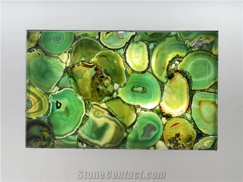 Black Agate Gemstone With Lighting