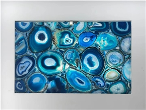Black Agate Gemstone With Lighting