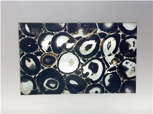 Black Agate Gemstone With Lighting