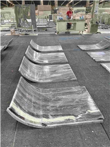 Kinawa Violet Marble Curved Stone For Wall Panel