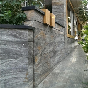 Smoked Silver Travertine Slabs