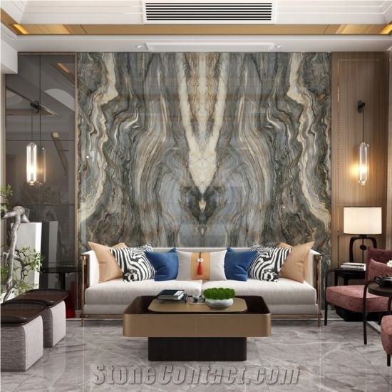 Smoked Silver Travertine Slabs