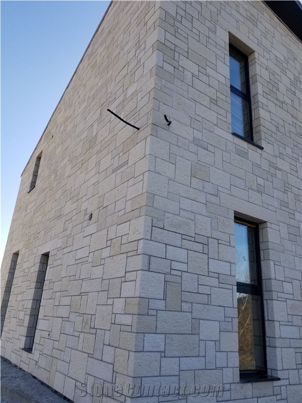 White Limestone Split Wall Stone