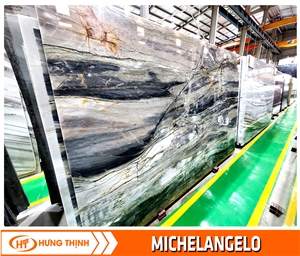 Hight Quality Brazilian Quartzite Slabs Dark Blue Vein