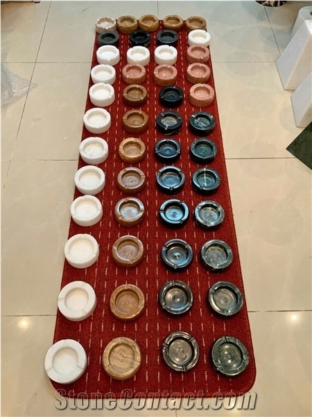 Natural Marble Ashtray Luxury Ashtray Square And Round Shape