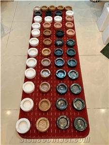 Natural Marble Ashtray Luxury Ashtray Square And Round Shape