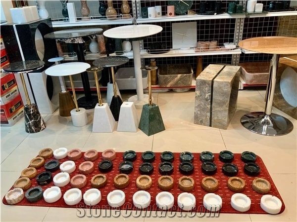 Natural Marble Ashtray Luxury Ashtray Square And Round Shape
