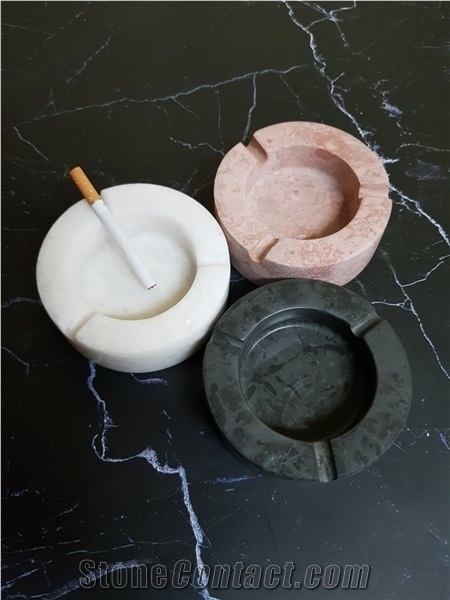 Natural Marble Ashtray Luxury Ashtray Square And Round Shape