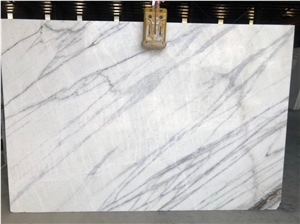 Polished White Marble With Vein, Natural Marble Stone