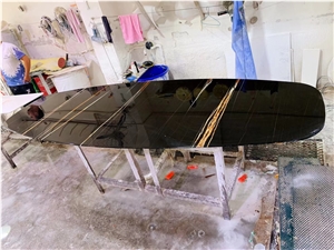 10 Seat Marble Noir Sahara Oval Restaurant Dining Table Tops 10 Seat Marble Noir Sahara Oval Restaurant Dining Table Tops