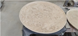 CNC Carving Stone Trays Italian Classic Travertine Plates