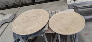 CNC Carving Stone Trays Italian Classic Travertine Plates