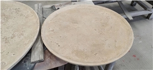 CNC Carving Stone Trays Italian Classic Travertine Plates