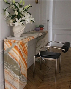 Stone Cafe Table Onice Aragosta Home Furniture Console Table