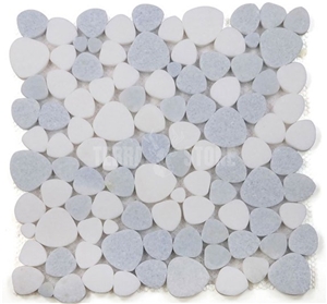 Natural Pebble Mixed Marble Mosaic Tile Backsplash Natural Pebble Mixed Marble Mosaic Tile Backsplash