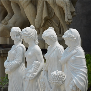 Customized Public Decoration 4 Season Fariy Marble Sculpture