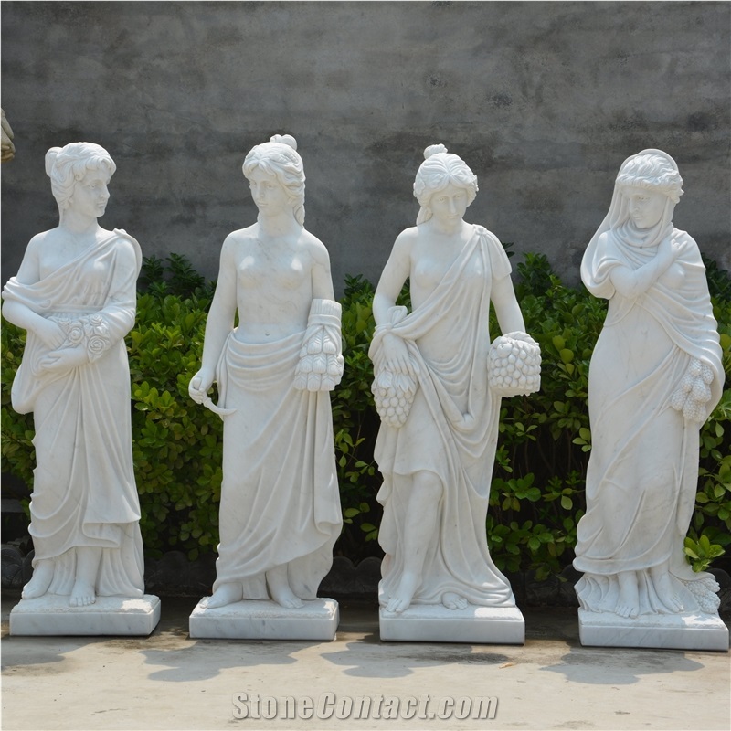 Customized Public Decoration 4 Season Fariy Marble Sculpture
