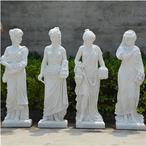 Customized Public Decoration 4 Season Fariy Marble Sculpture