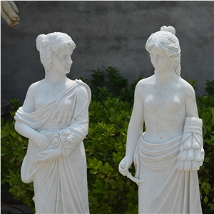 Customized Public Decoration 4 Season Fariy Marble Sculpture