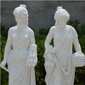 Customized Public Decoration 4 Season Fariy Marble Sculpture