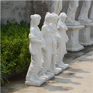 Customized Public Decoration 4 Season Fariy Marble Sculpture
