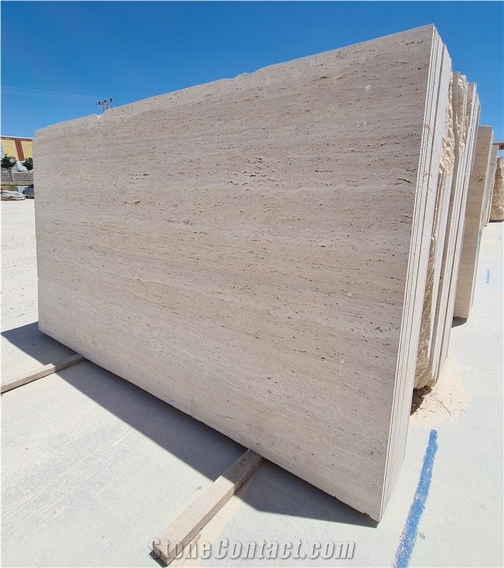 Light Travertine Veincut Slabs