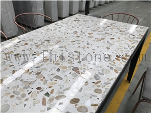Light Transmitting Terrazzo Light Penetrating Table Top