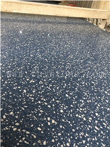Sky Blue Terrazzo With White Marble Chips Blue Terrazzo Slab