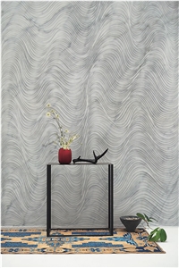 3D Carving Marble Wall Panel Home Decor Engraved Marble- CNC Wall Panels