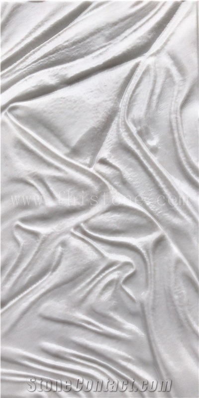 3D Wall Decor Panels CNC Carved Marble Wall Panel Decor Panel