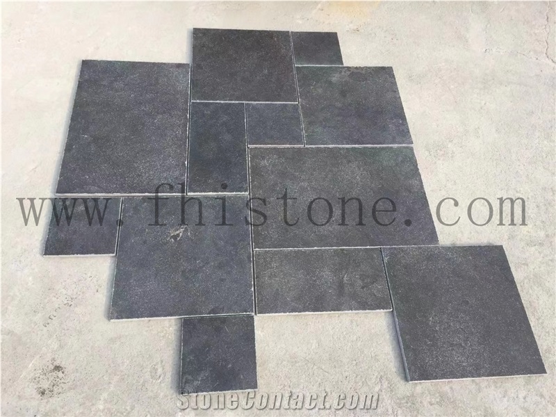 Blue Limestone Terrace Paving Stone, Opus Pattern