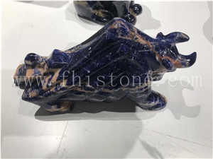 Morden Geometric Ox Carved Stone Cafe Cattle Animal Figurines