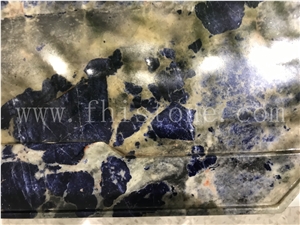 Sodalit Blue Stone Tea Tray Handmade Carved Stone Gift
