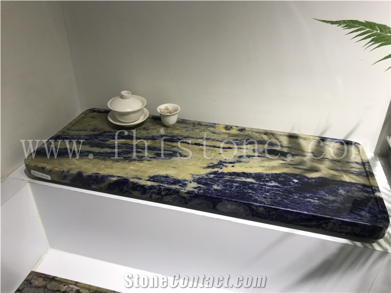 Sodalite Blue Granite Tea Tray Handcrafts Gift
