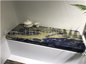 Sodalite Blue Granite Tea Tray Handcrafts Gift
