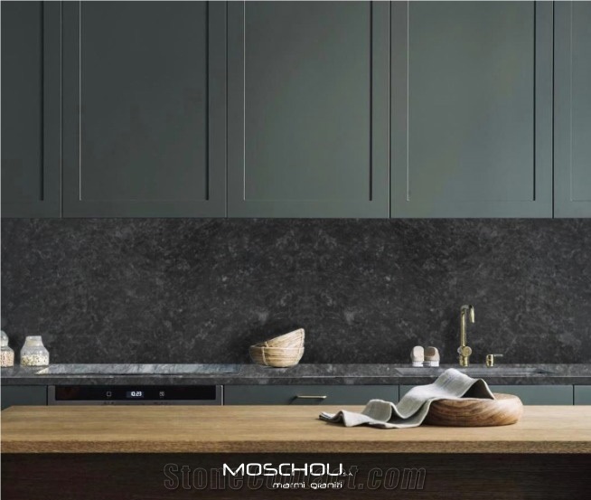 Corsica Grey Marble Kitchen Countertop, Backsplash