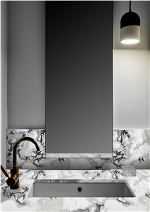 Karibib Fantasy Marble-Dover White Marble Bath Top