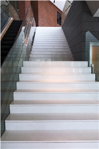 Sivec White Marble Staircase- Steps And Risers