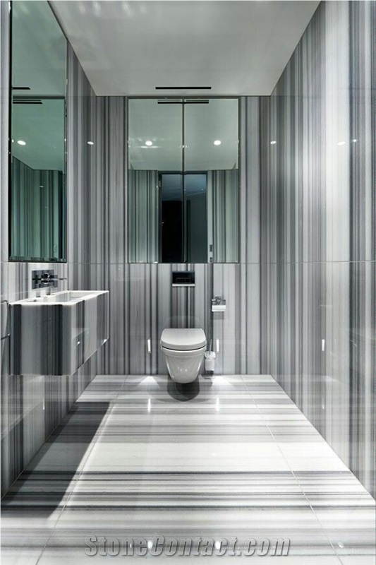 Striato Olimpico Marble Bathroom Design Project