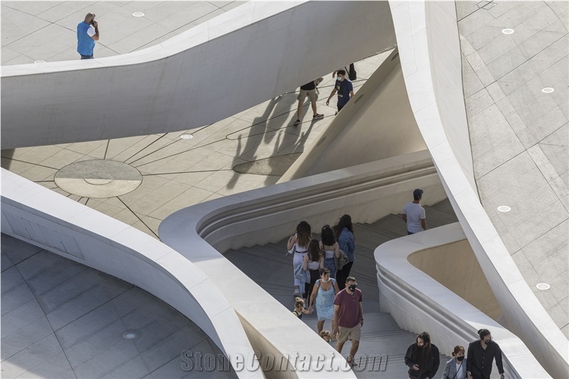 Thassos Marble Staircase, Stair Threshold And Treads