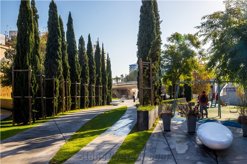 Thassos Marble Urban Benches-Eleftheria Square Project