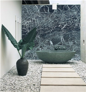 Tinos Green Marble Slabs, Tiles