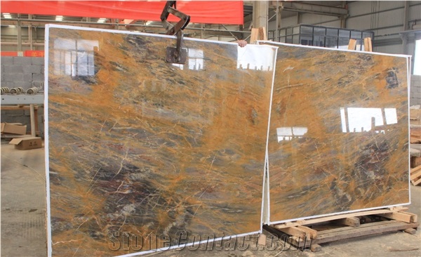 China XIN GE LI Brown Black Marble Polished Xingeli Marble Slabs