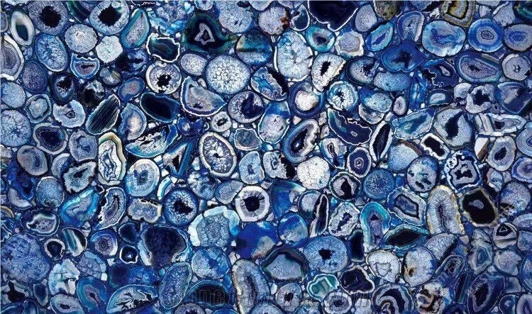 Luxury Blue Agate Stone,Semiprecious Stone