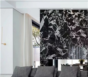 Curve Noir Francaise Marble Panels For Hollow Column Application