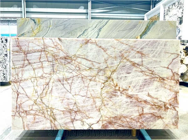 Julliet Cristallo Pink Cristallo Champagne Quartzite Slabs