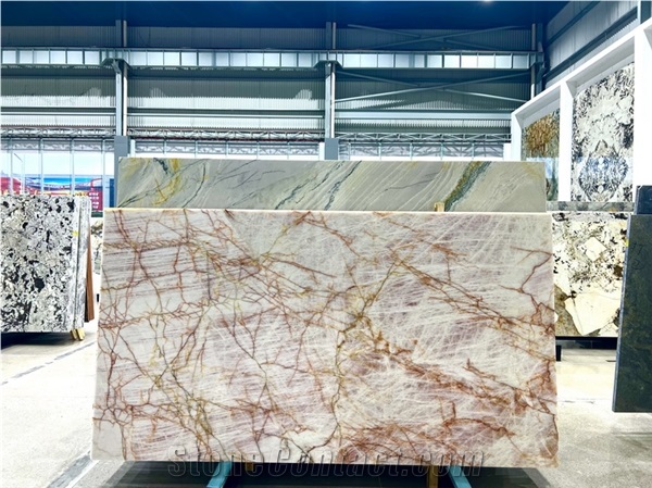 Julliet Cristallo Pink Cristallo Champagne Quartzite Slabs