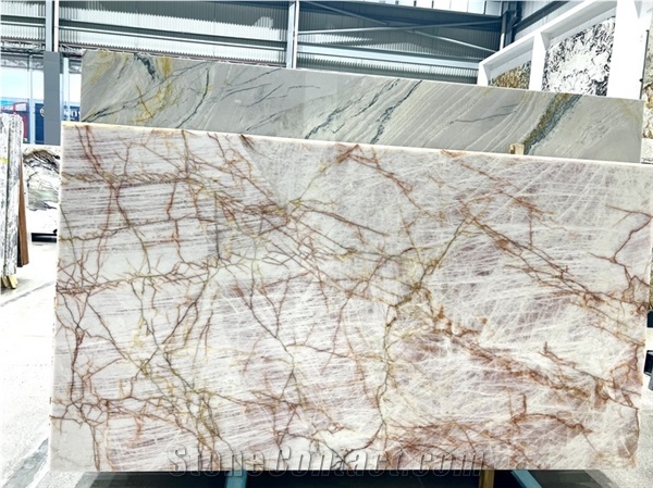 Julliet Cristallo Pink Cristallo Champagne Quartzite Slabs