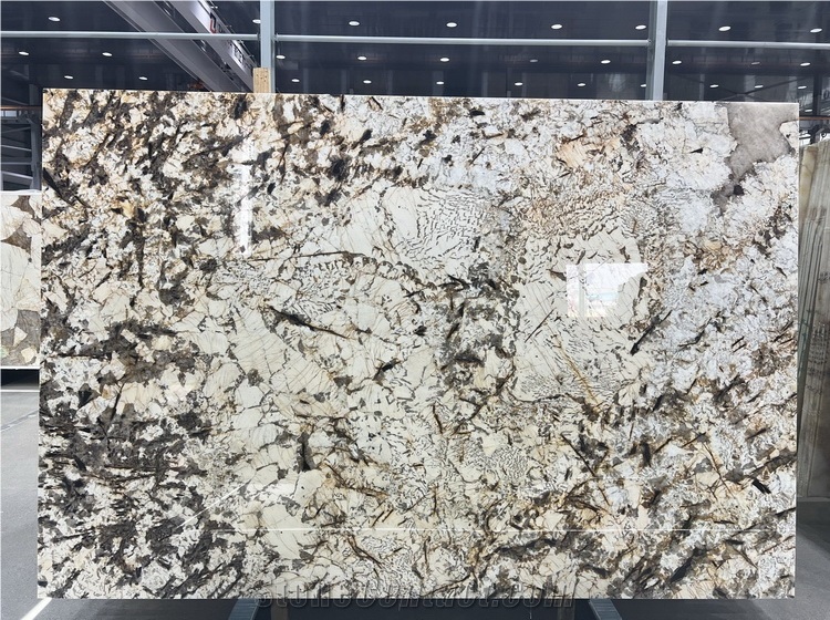 New Golden Silver Granite, Aran Cream Backlit Granite Slabs